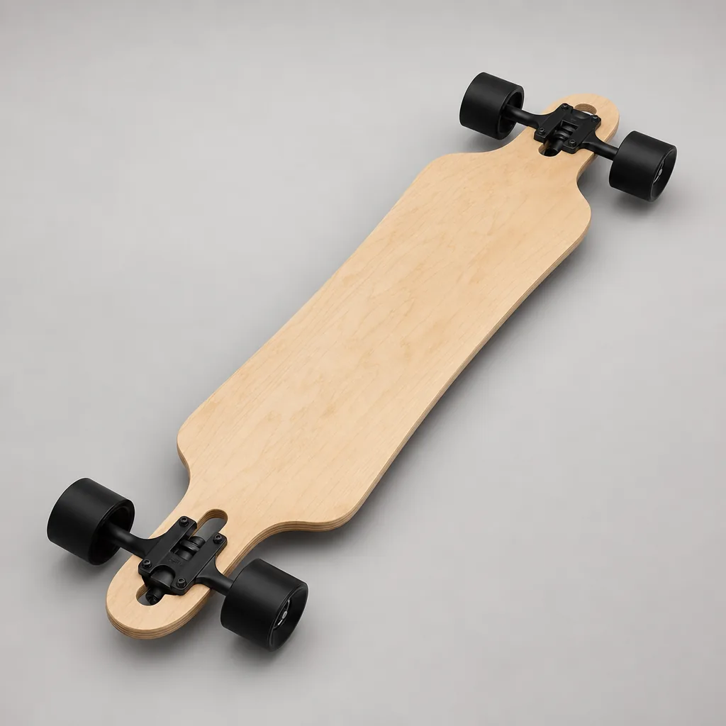 Minority longboard on a coastal bike path